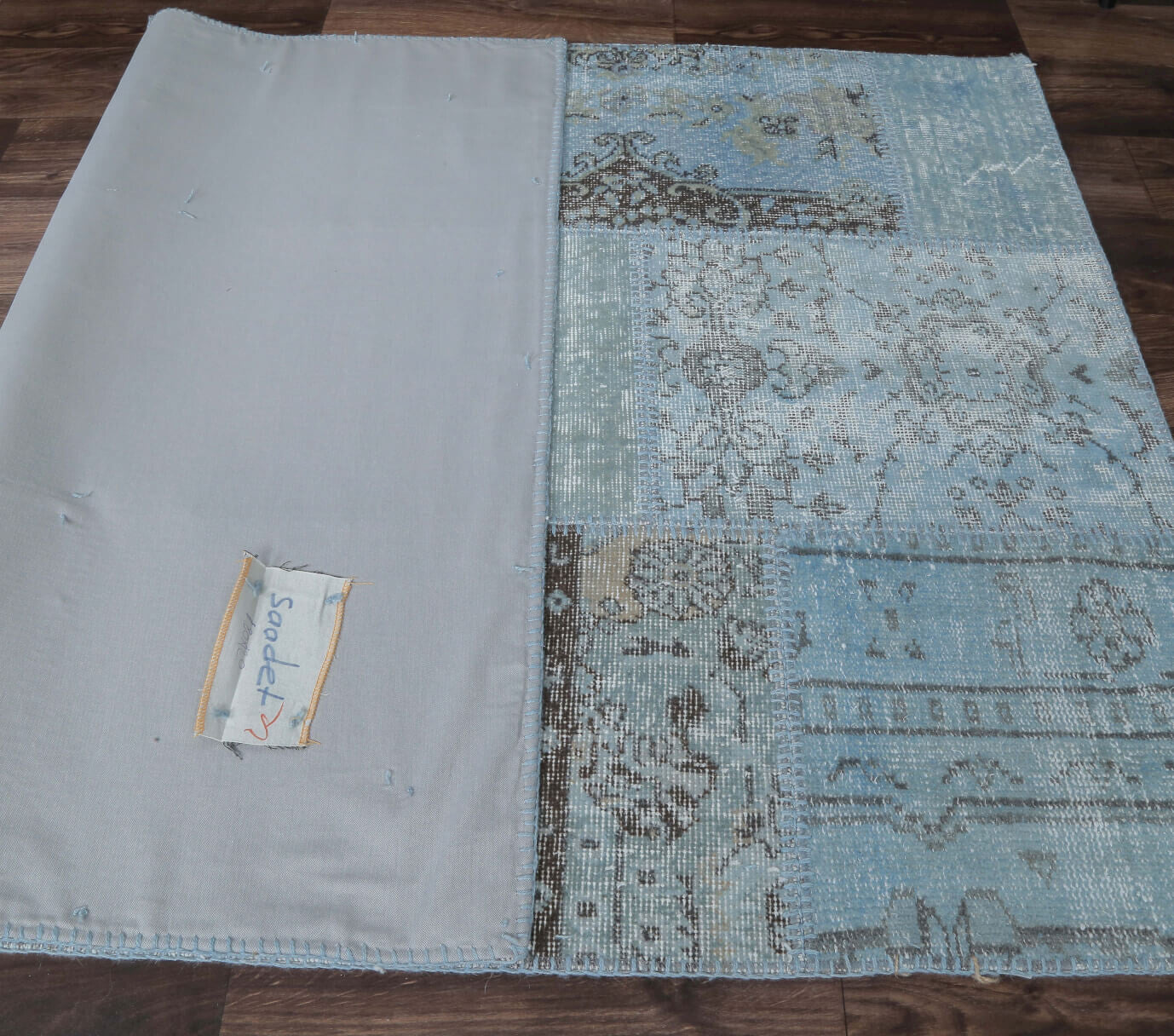 Authentic Anatolian vintage patchwork area rug (1970s) – one-of-a-kind at Fame Rugs