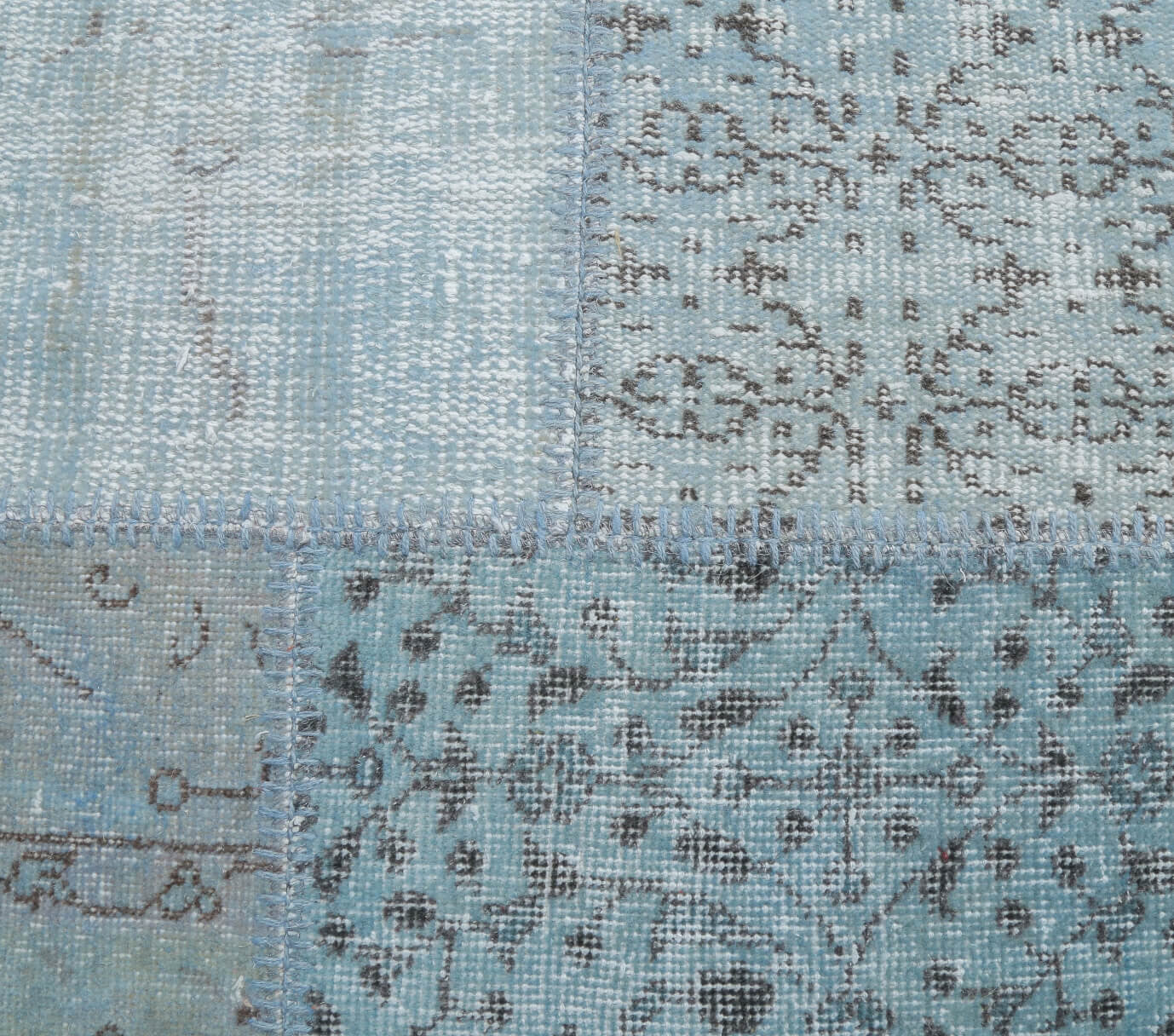 Hesperkome rug: 1970s handmade Anatolian rug with abstract motifs and fabric backing