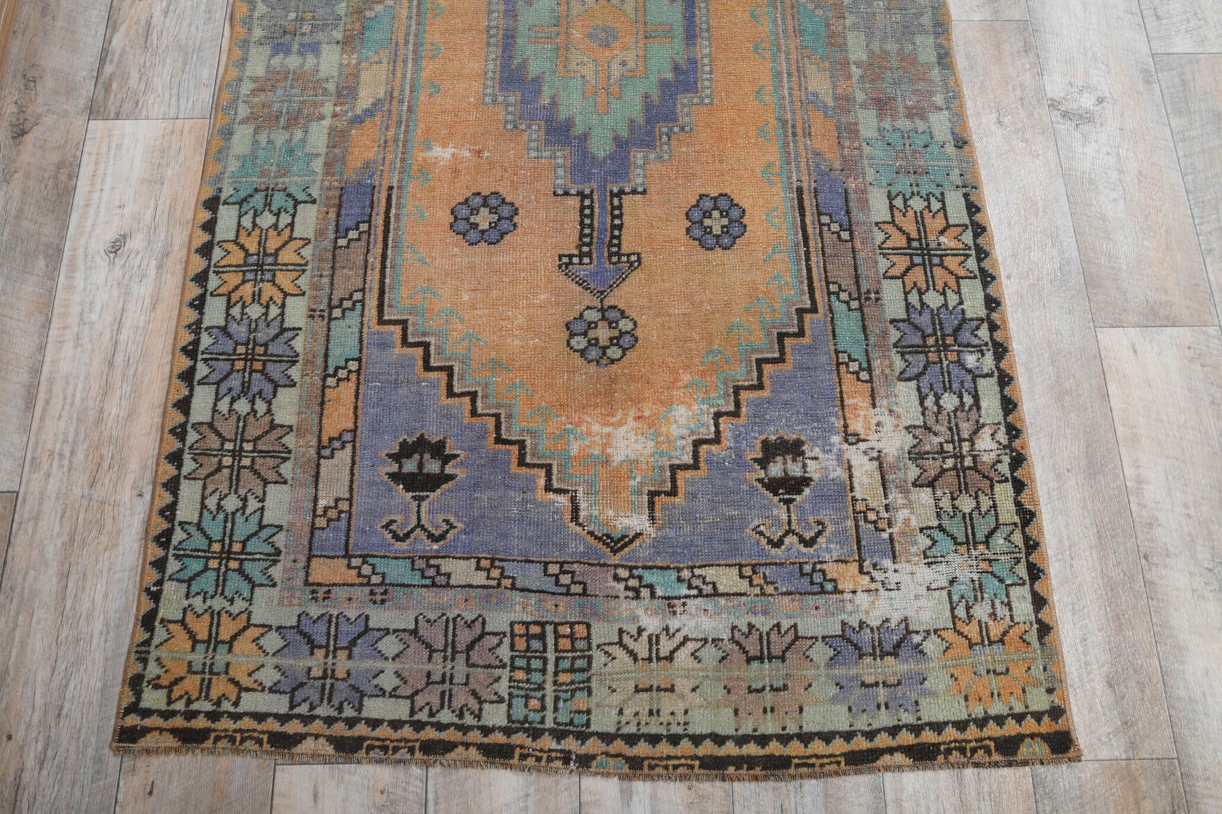 One-of-a-kind 1970s Anatolian vintage area rug in wool, 3'6" x 6'4"