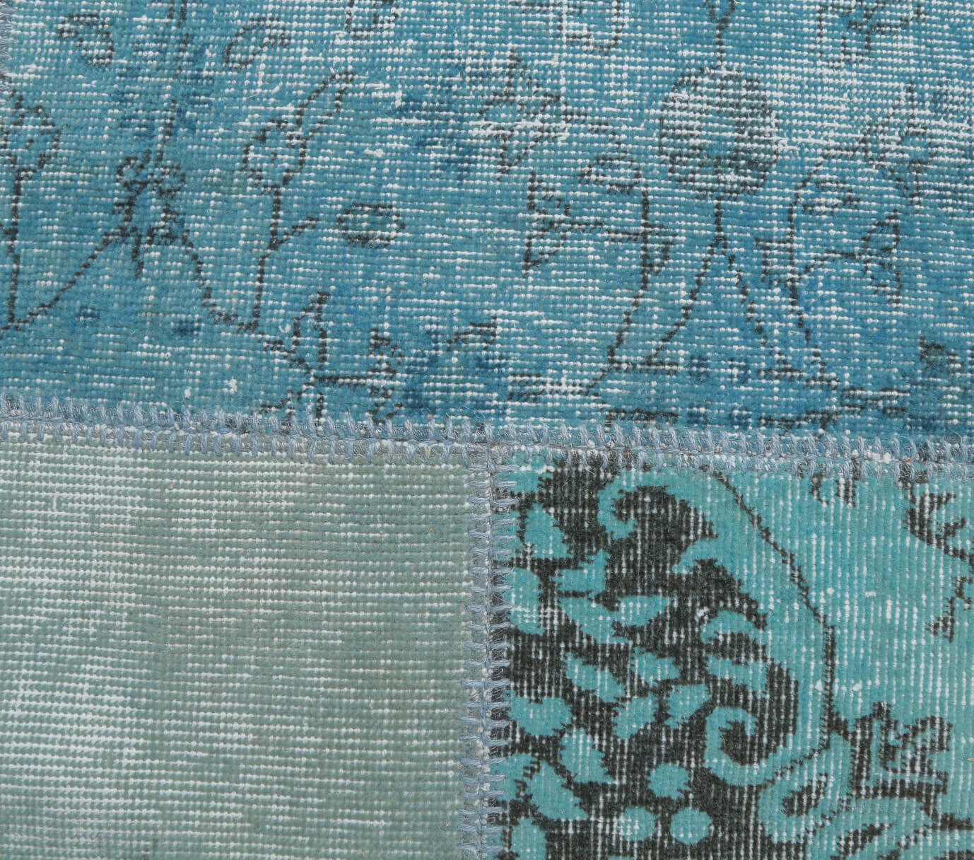 Hemerothea rug: 1970s handmade Anatolian rug with abstract motifs and fabric backing