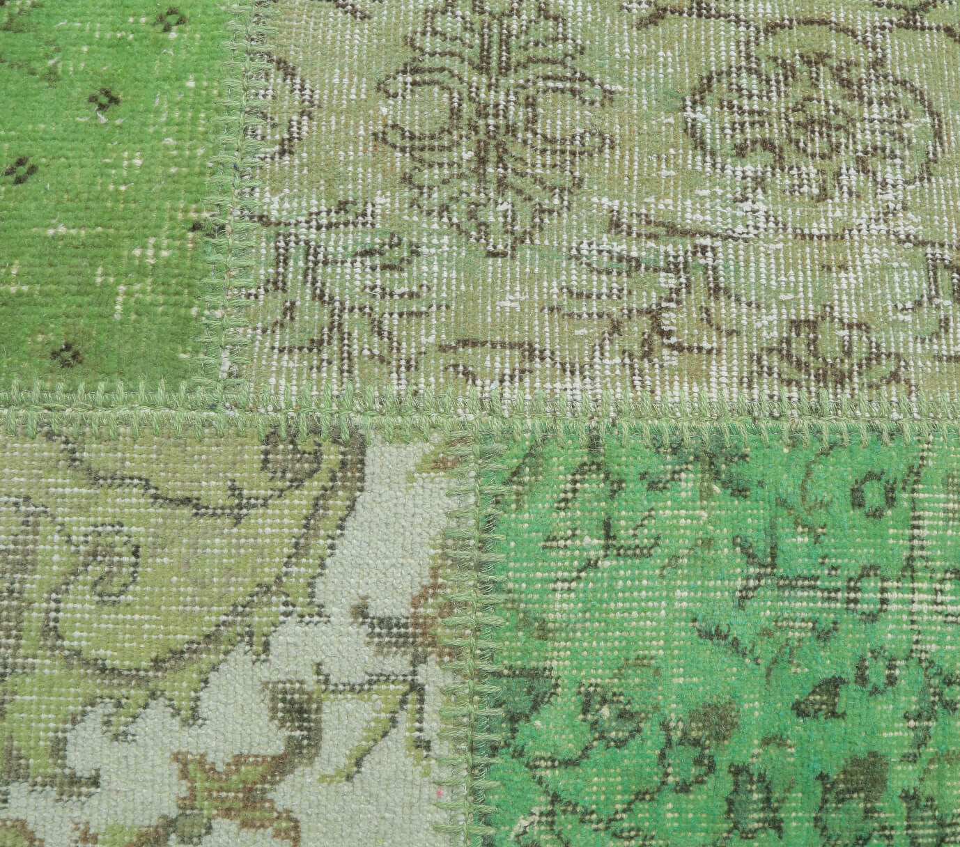 Hemeromeda rug: 1970s handmade Anatolian rug with abstract motifs and fabric backing