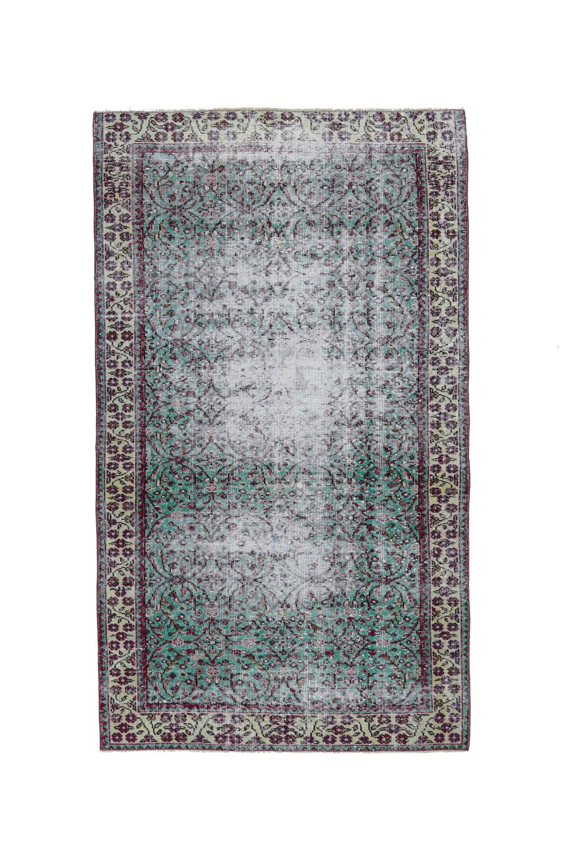4x7 Handmade Vintage Area Rug