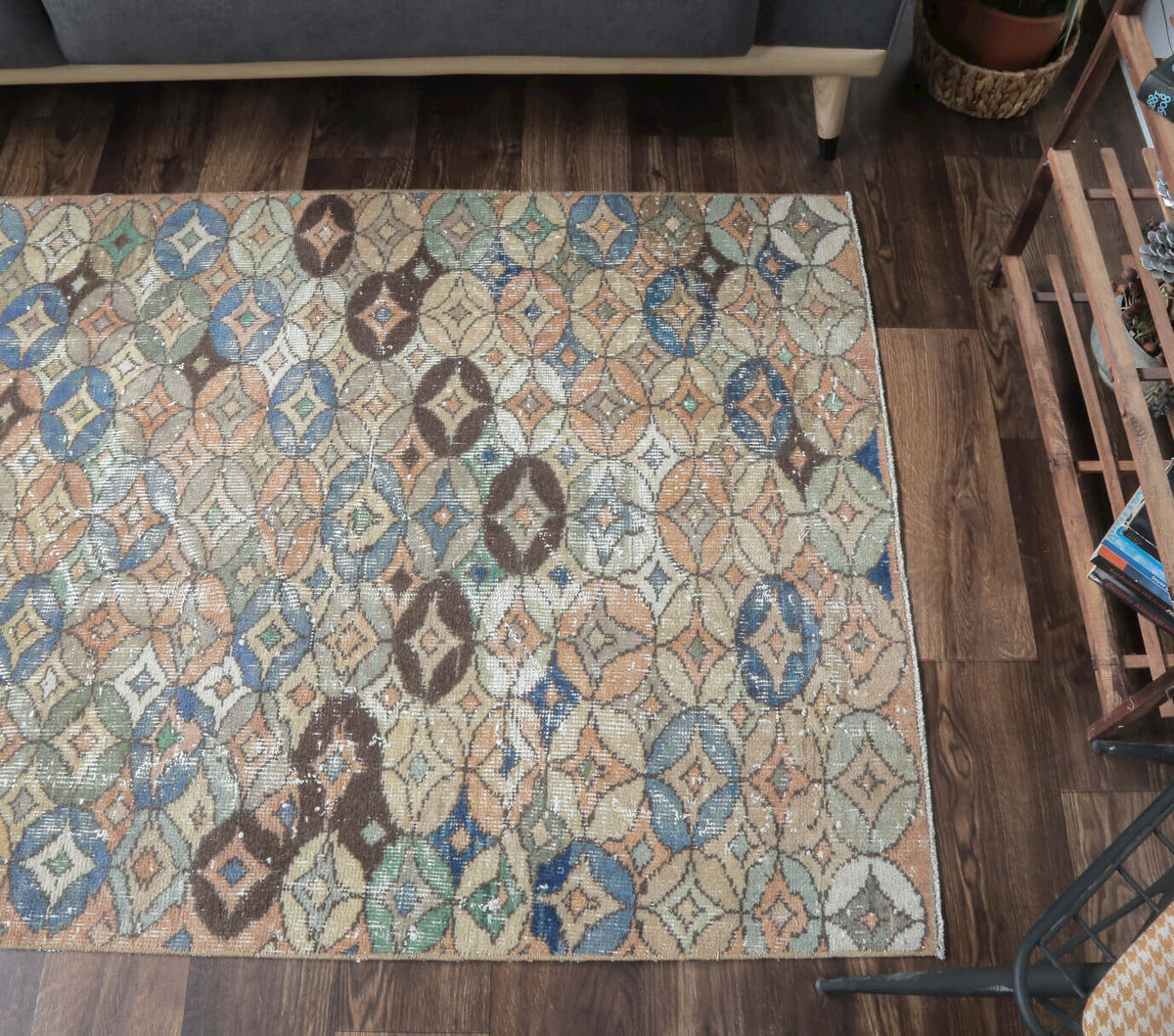 One-of-a-kind 1970s Anatolian vintage area rug in wool, 3'7" x 6'9"