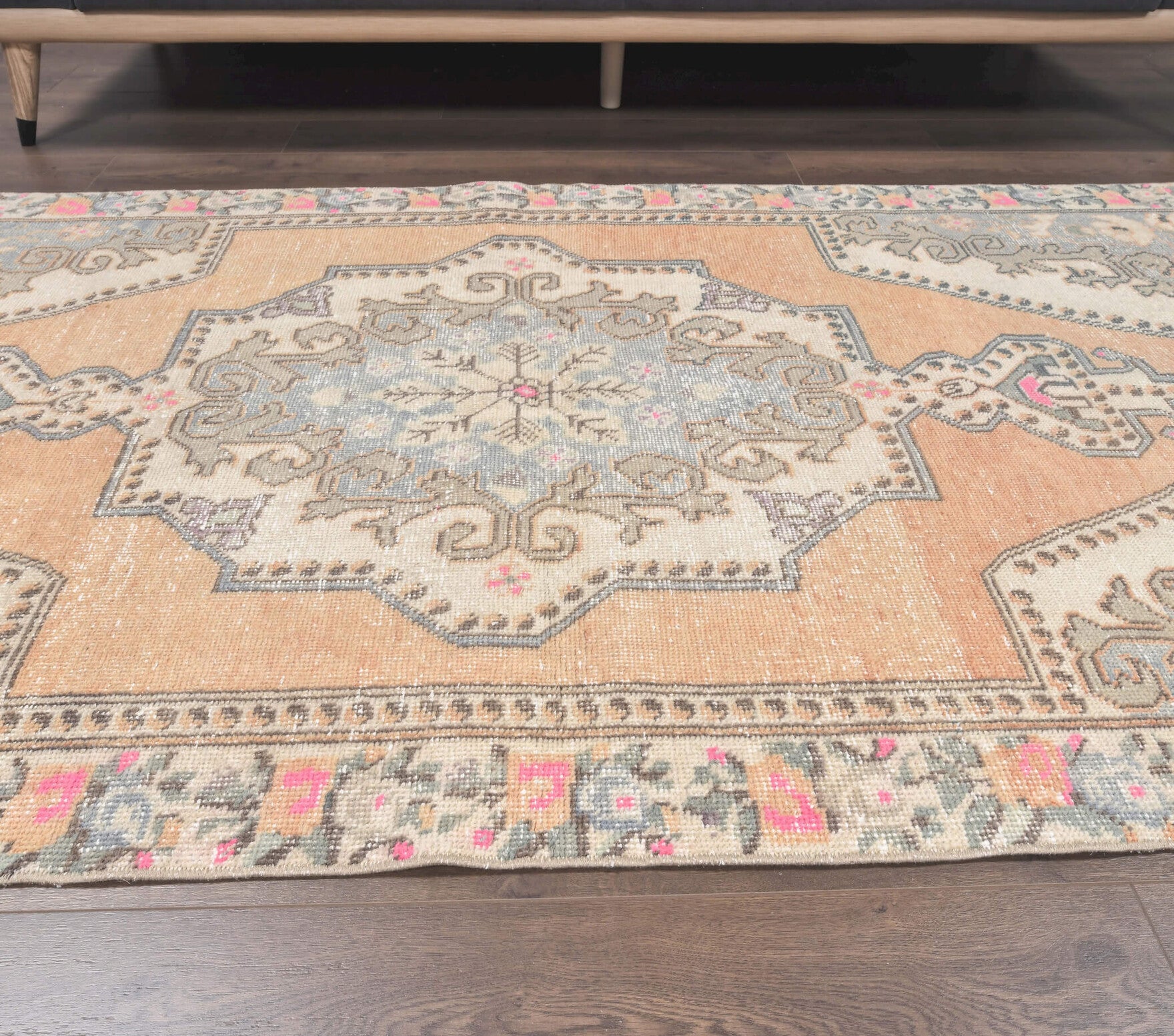 One-of-a-kind 1970s Anatolian vintage area rug in wool, 4'4" x 7'5"