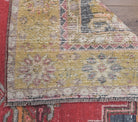 Authentic Anatolian vintage area rug (1970s) with geometric design – one-of-a-kind at Fame Rugs