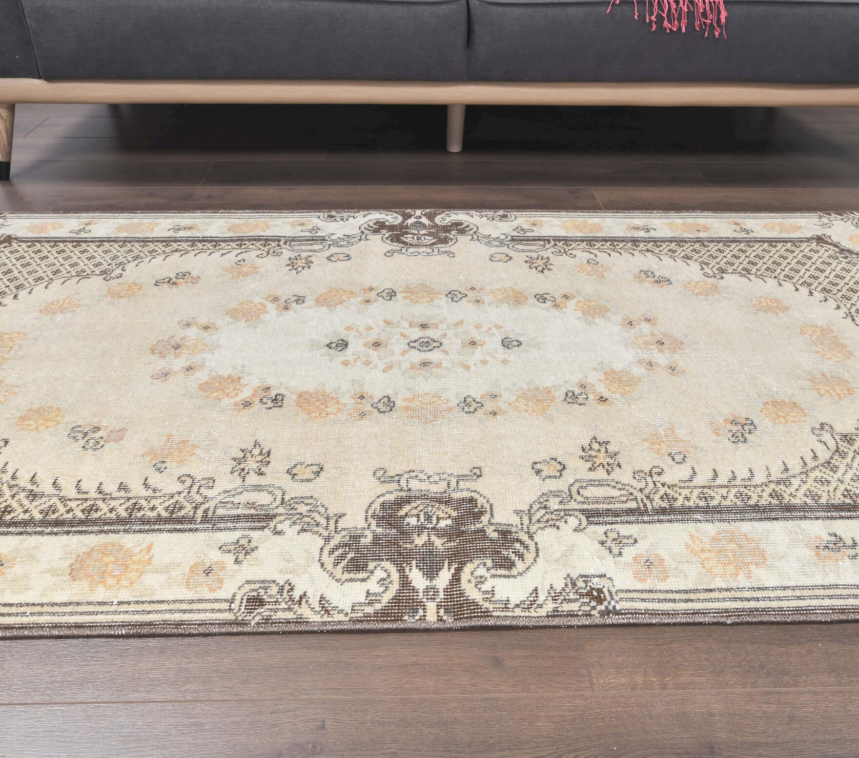 One-of-a-kind 1970s Anatolian vintage area rug in wool, 3'7" x 6'11"
