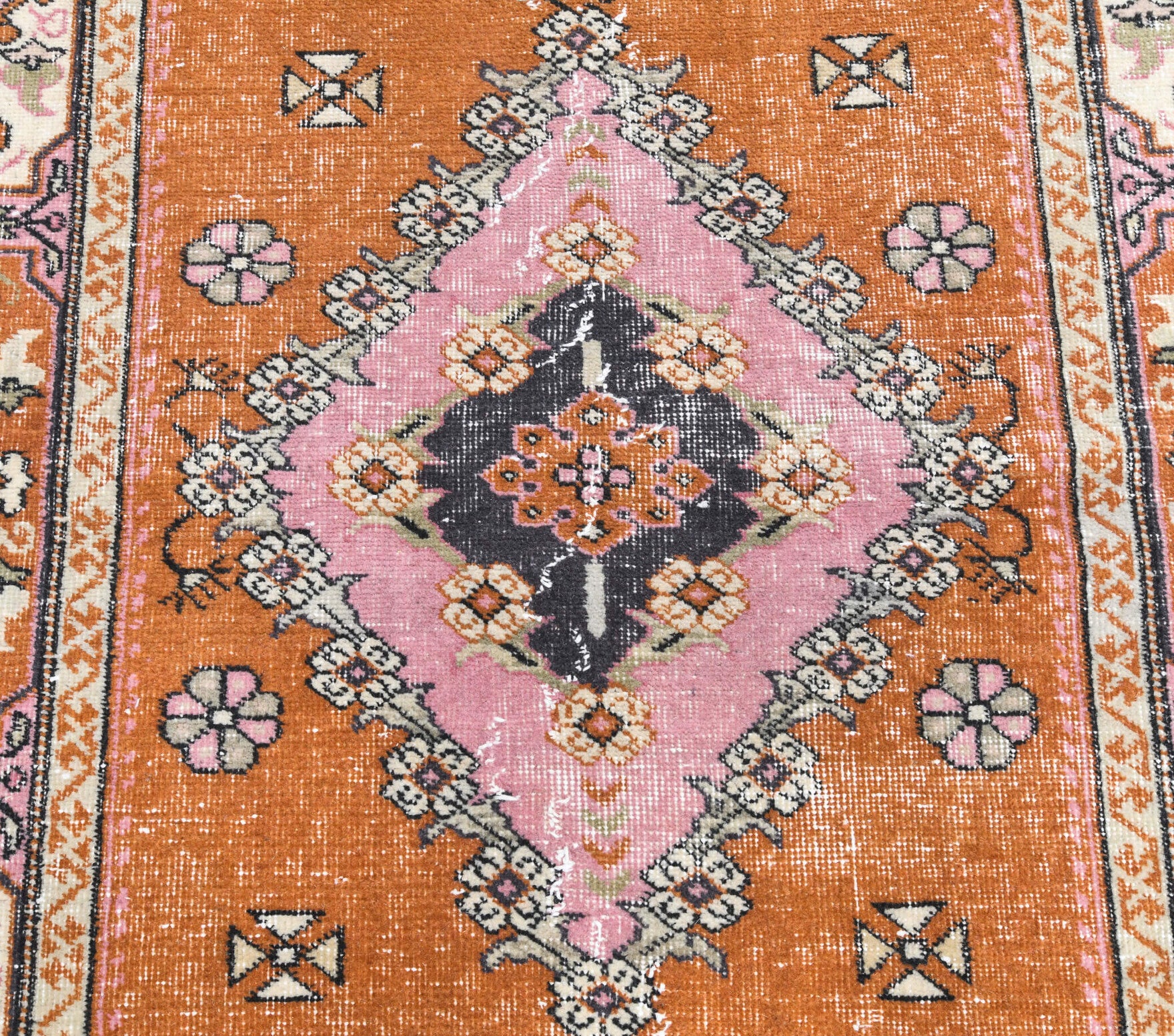 One-of-a-kind 1970s Anatolian vintage area rug in wool, 4'2" x 6'7"