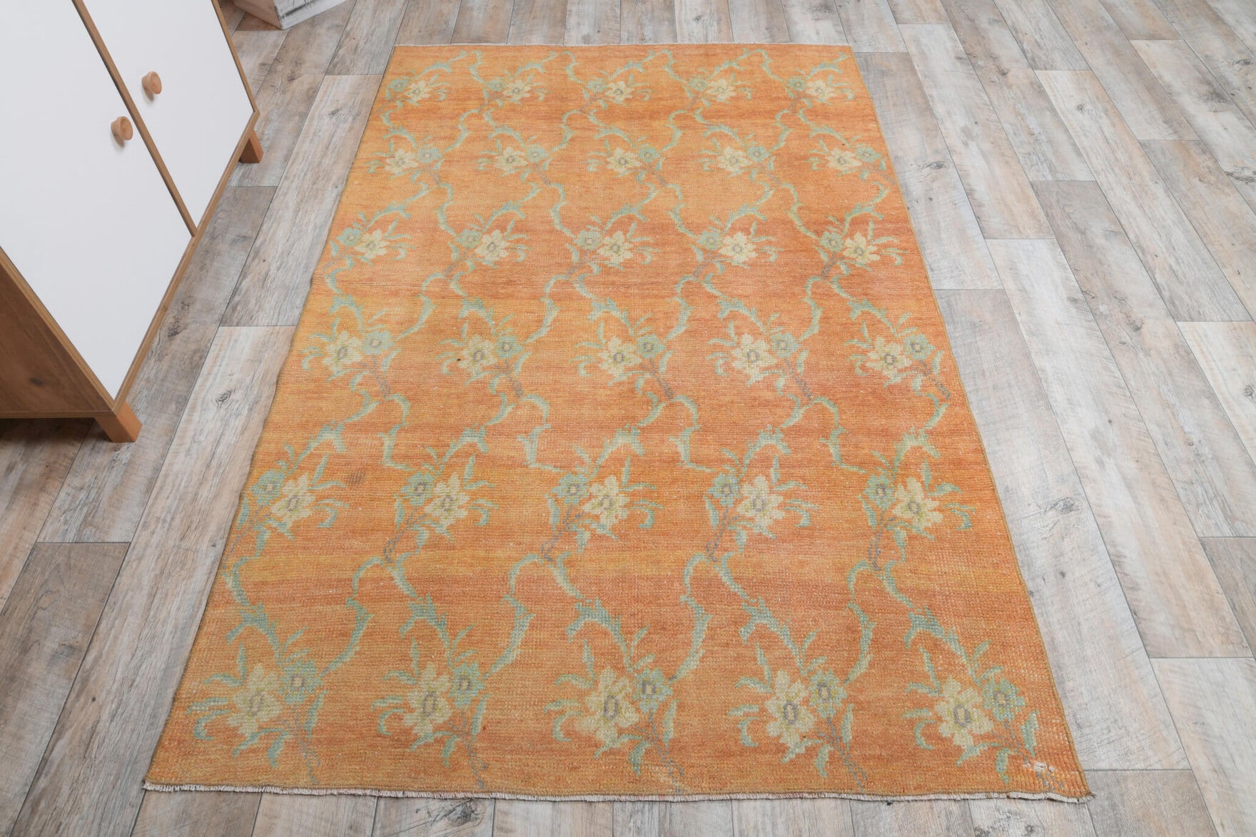 One-of-a-kind 1970s Anatolian vintage area rug in wool, 4'5" x 6'9"