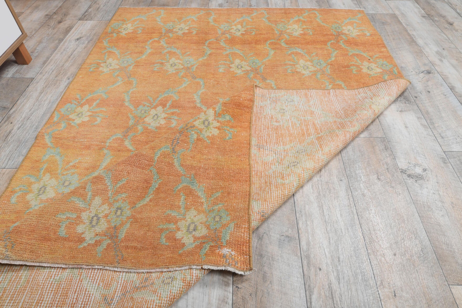 Authentic Anatolian vintage area rug (1970s) with ikat design – one-of-a-kind at Fame Rugs