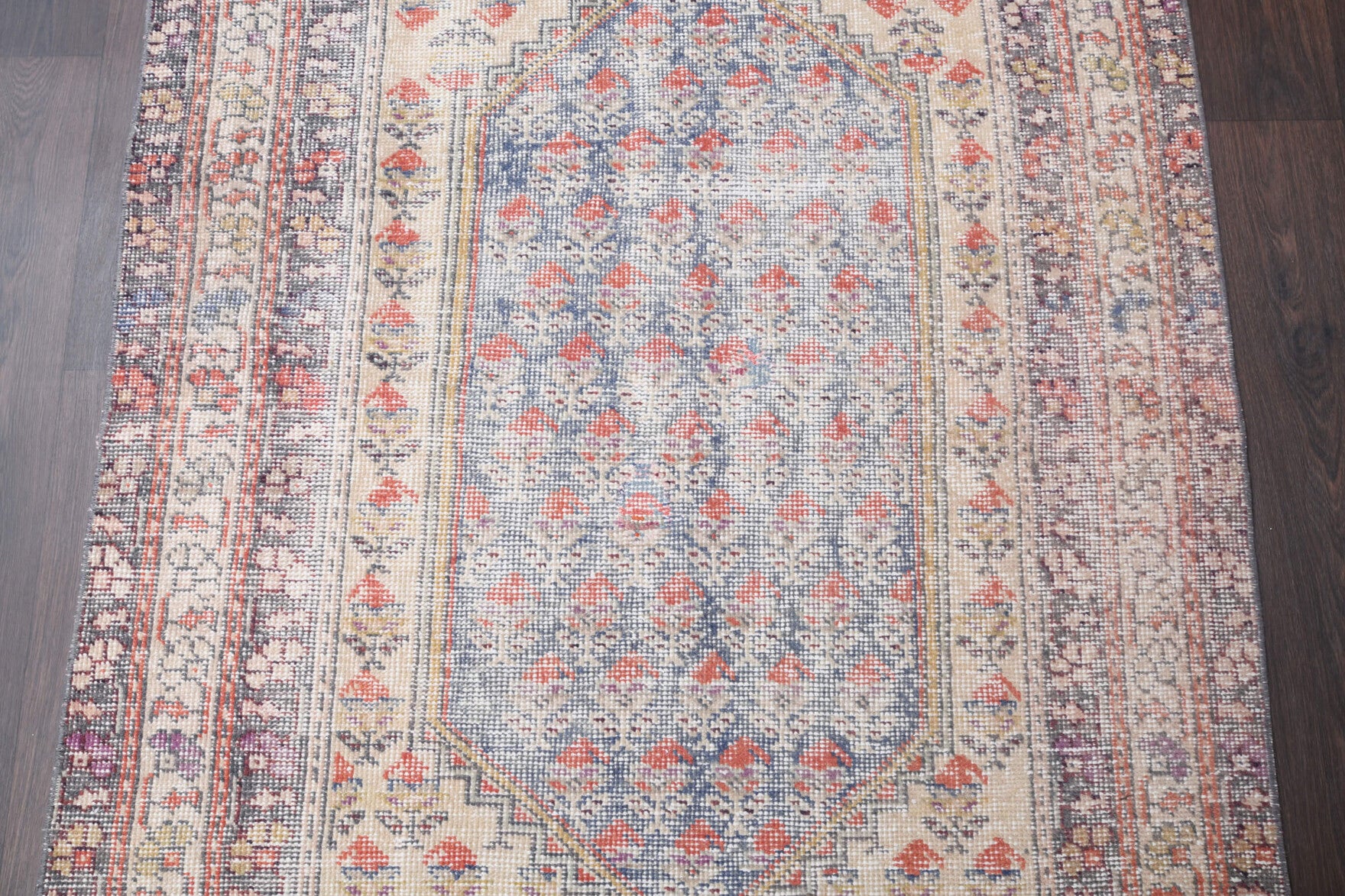 One-of-a-kind 1970s Anatolian vintage area rug in wool, 4'2" x 7'1"