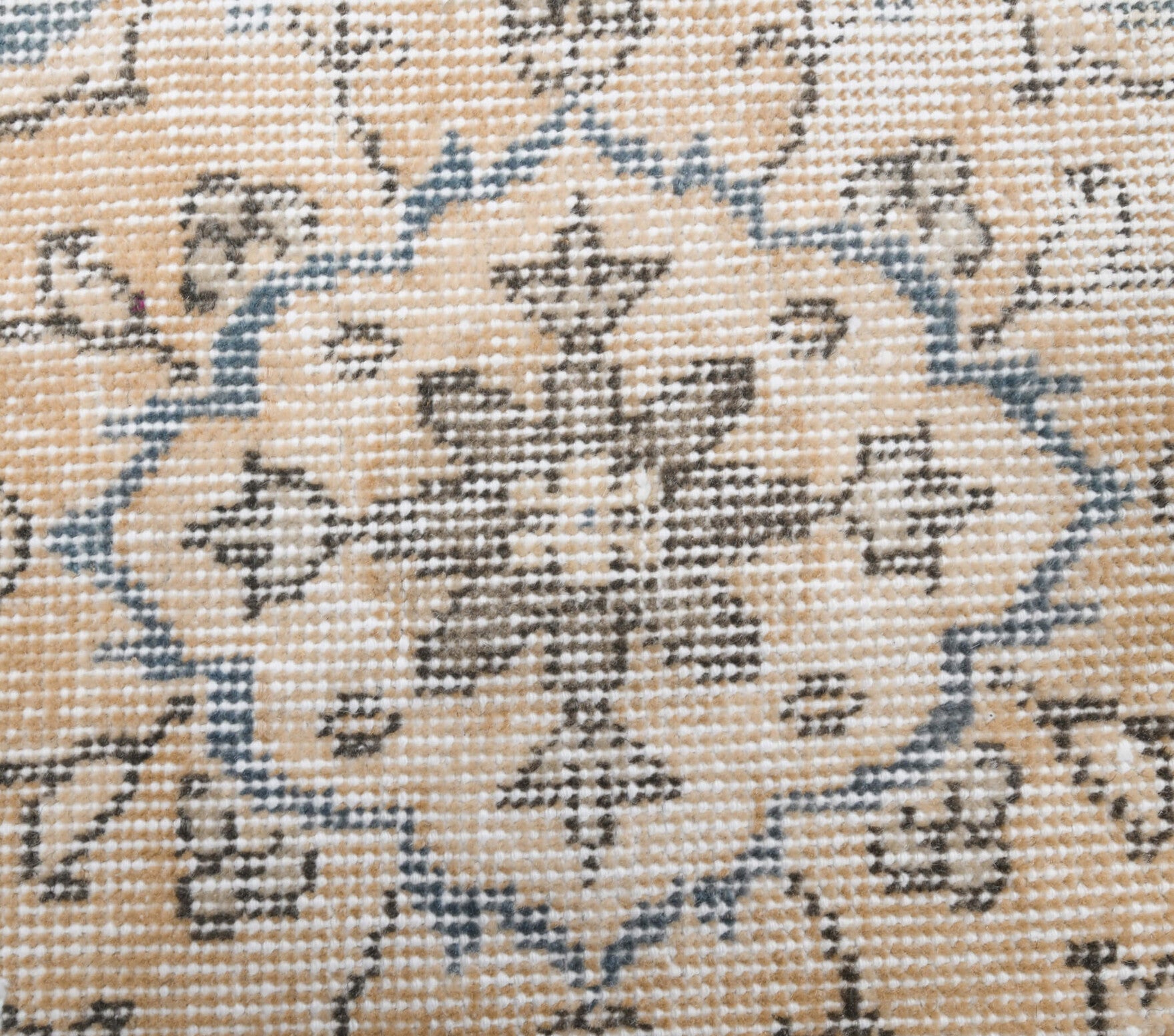 One-of-a-kind 1960s Anatolian distressed vintage area rug in wool, 3'8" x 6'5"