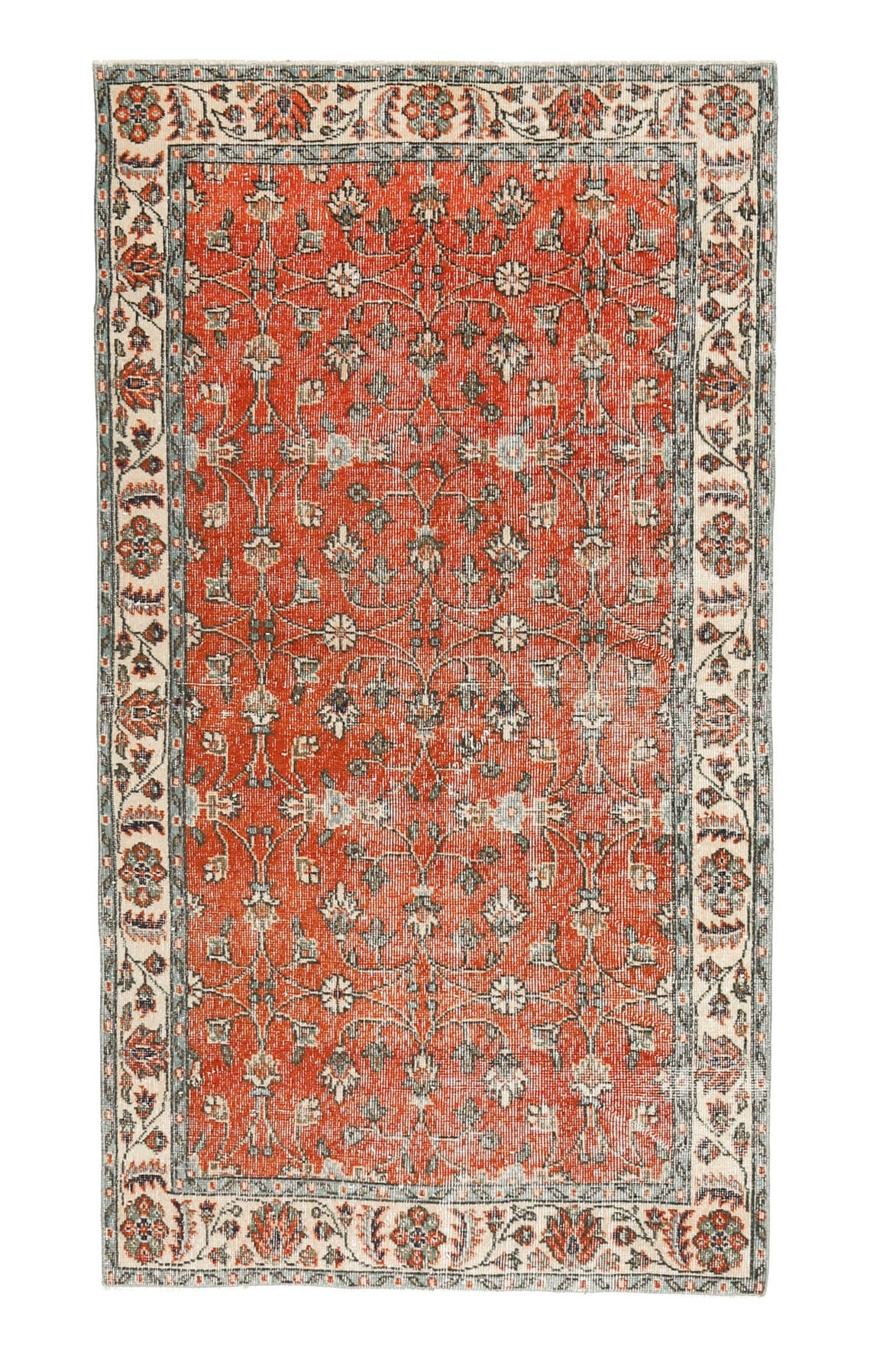 Brunt Orange Vintage Area Rug