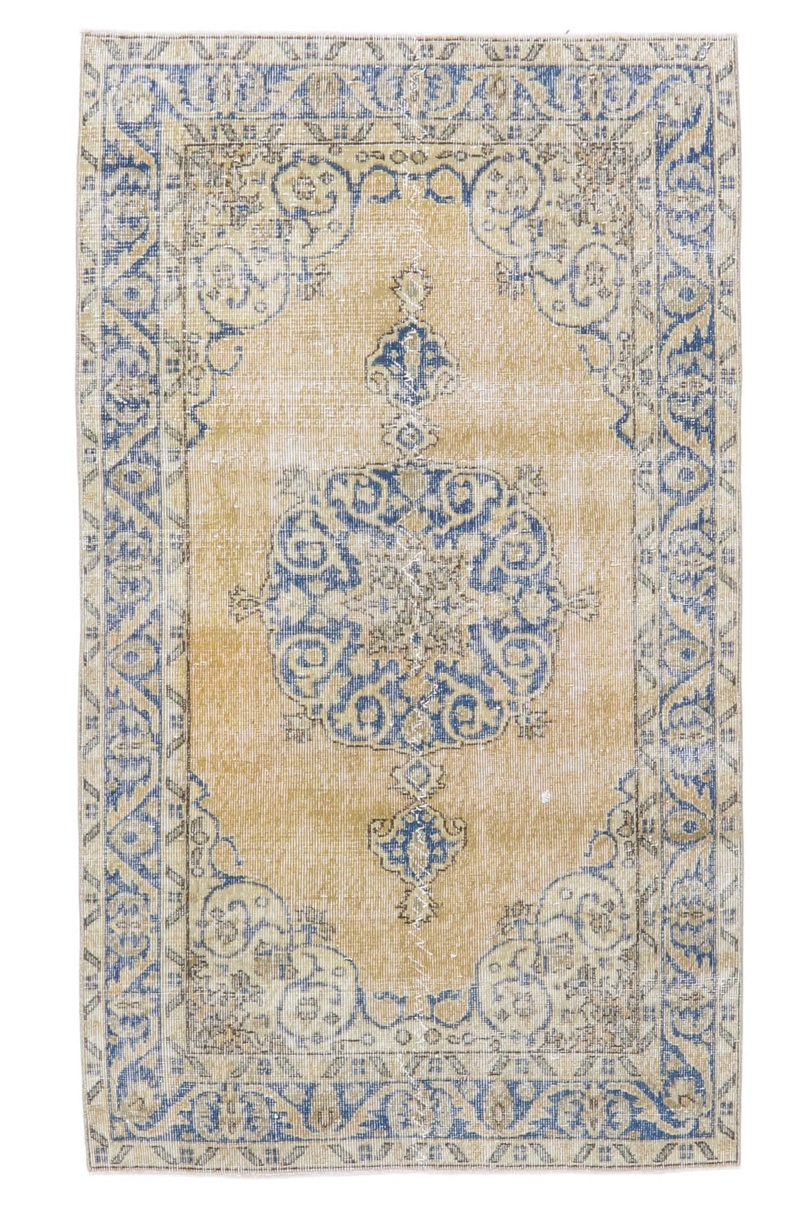 4x7 Vintage Handmade Orange Area Rug