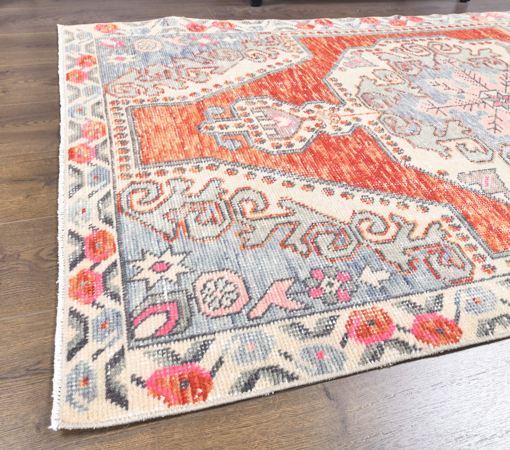 120x215 cm vintage Anatolian area rug – Saadet, low pile, wool