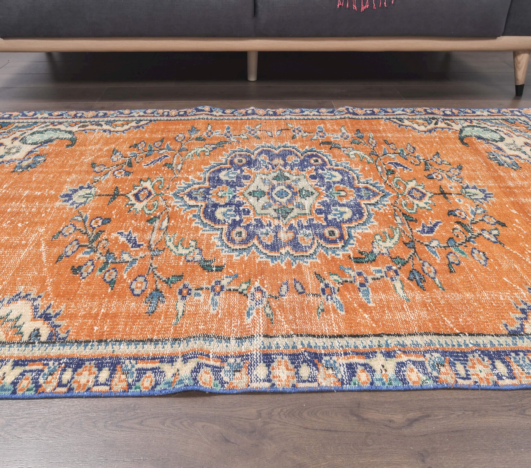 One-of-a-kind 1970s Anatolian vintage area rug in wool, 4'1" x 6'9"