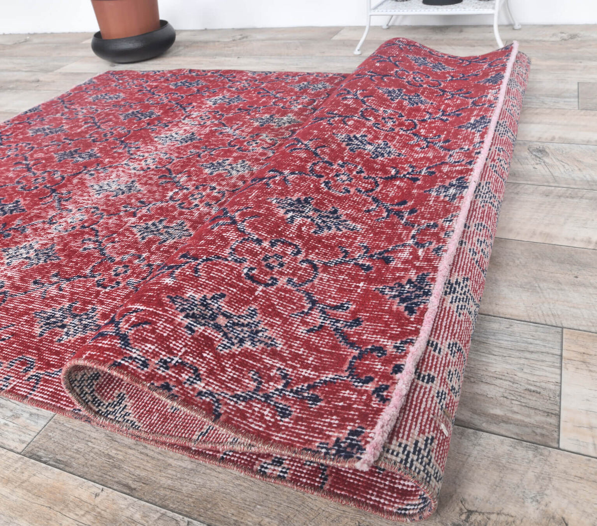 4x7 Vintage Turkish Handmade Anatolian Area Rug
