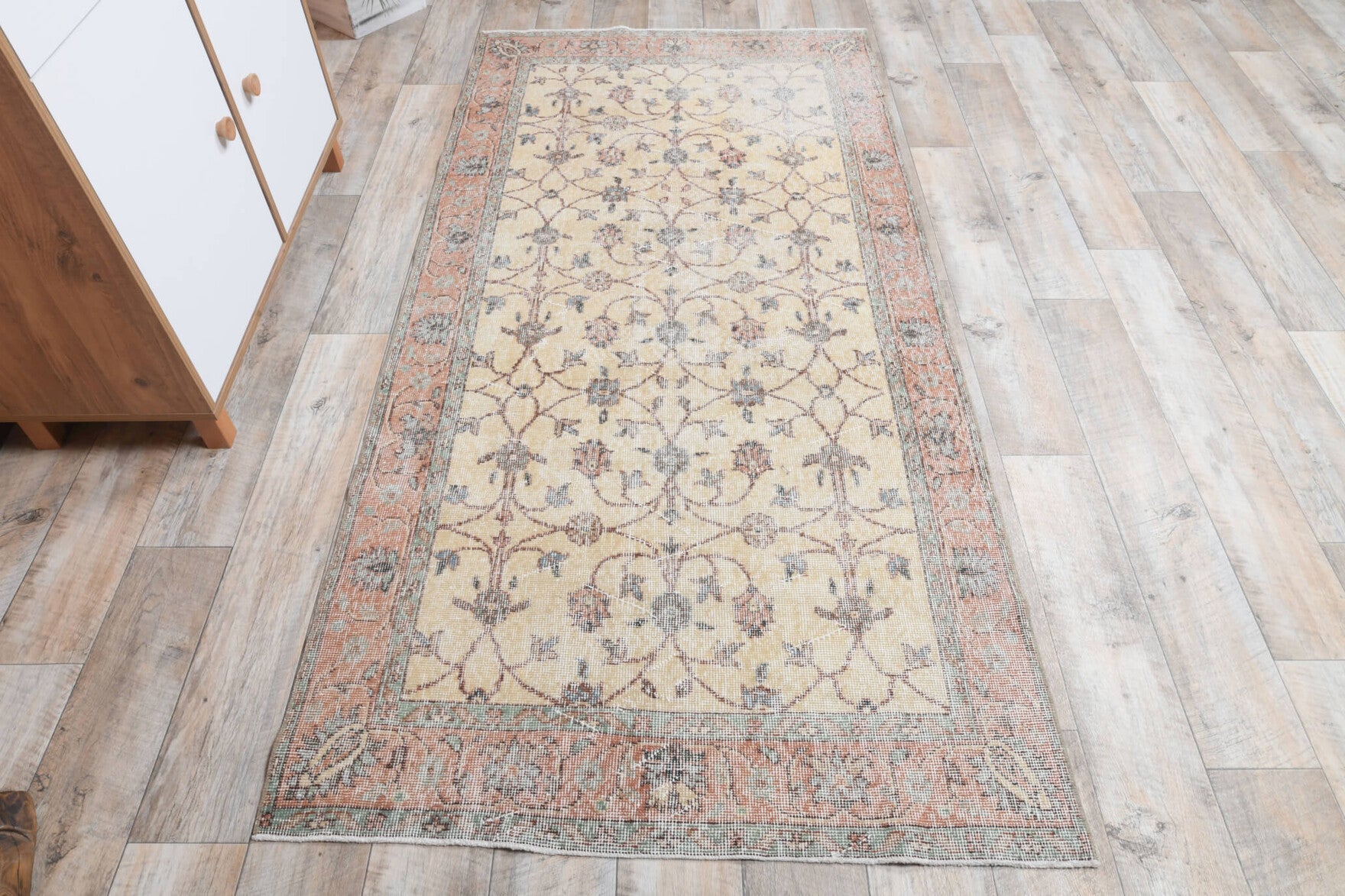 One-of-a-kind 1970s Anatolian vintage area rug in wool, 3'9" x 7'7"