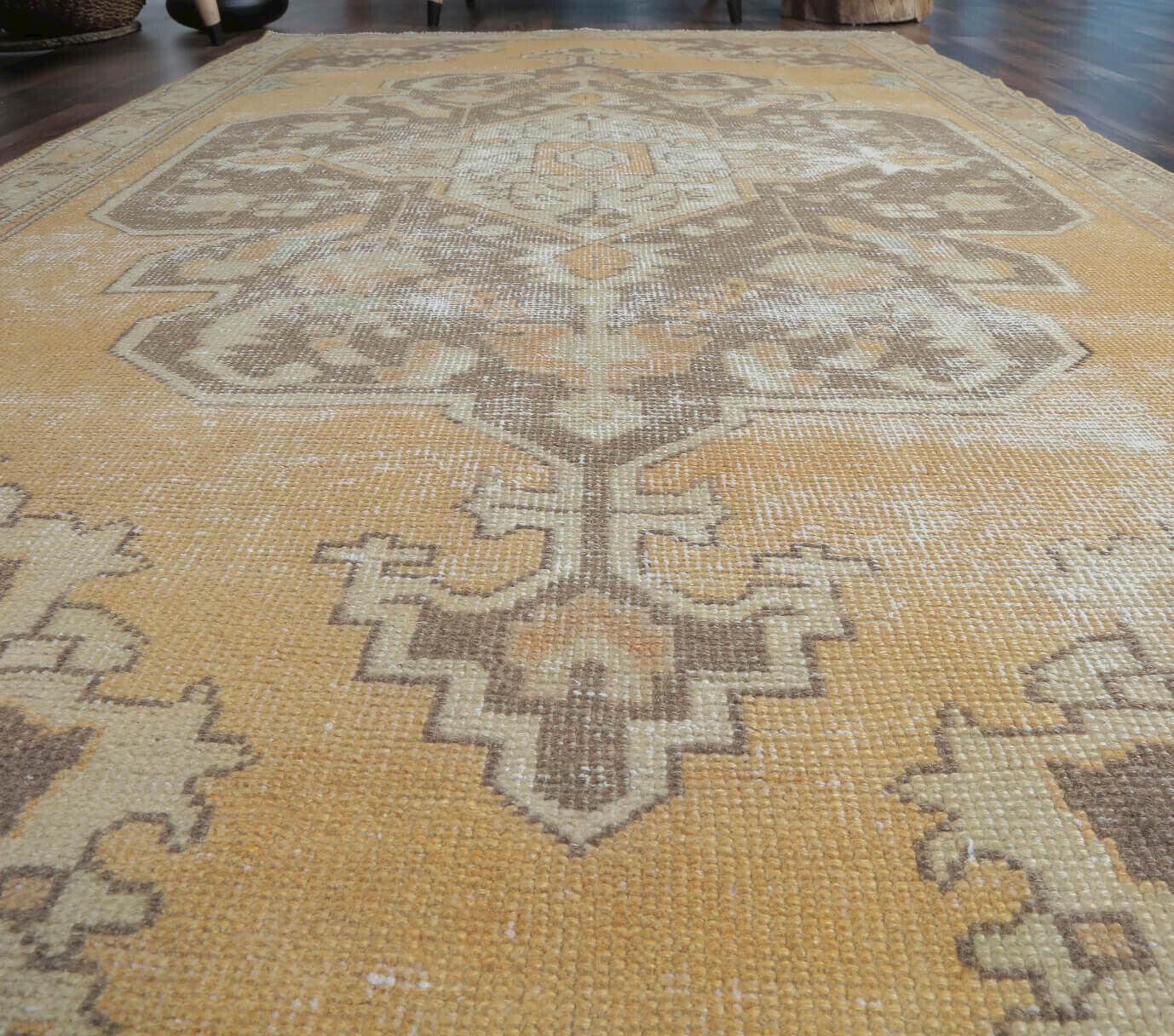 131x248 cm vintage Anatolian area rug – Ihlamurhayat, low pile, wool