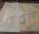 4x8 Vintage Handmade Distressed Orange Area Rug