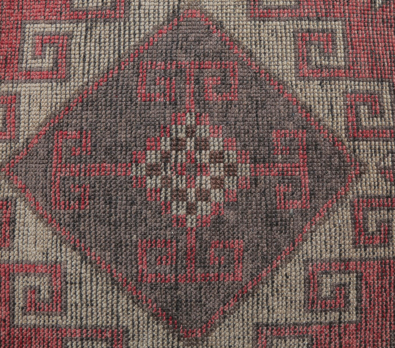 4x8 Vintage Handmade Red Diamond Area Rug