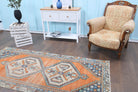 4x8 Wool Vintage Turkish Rug