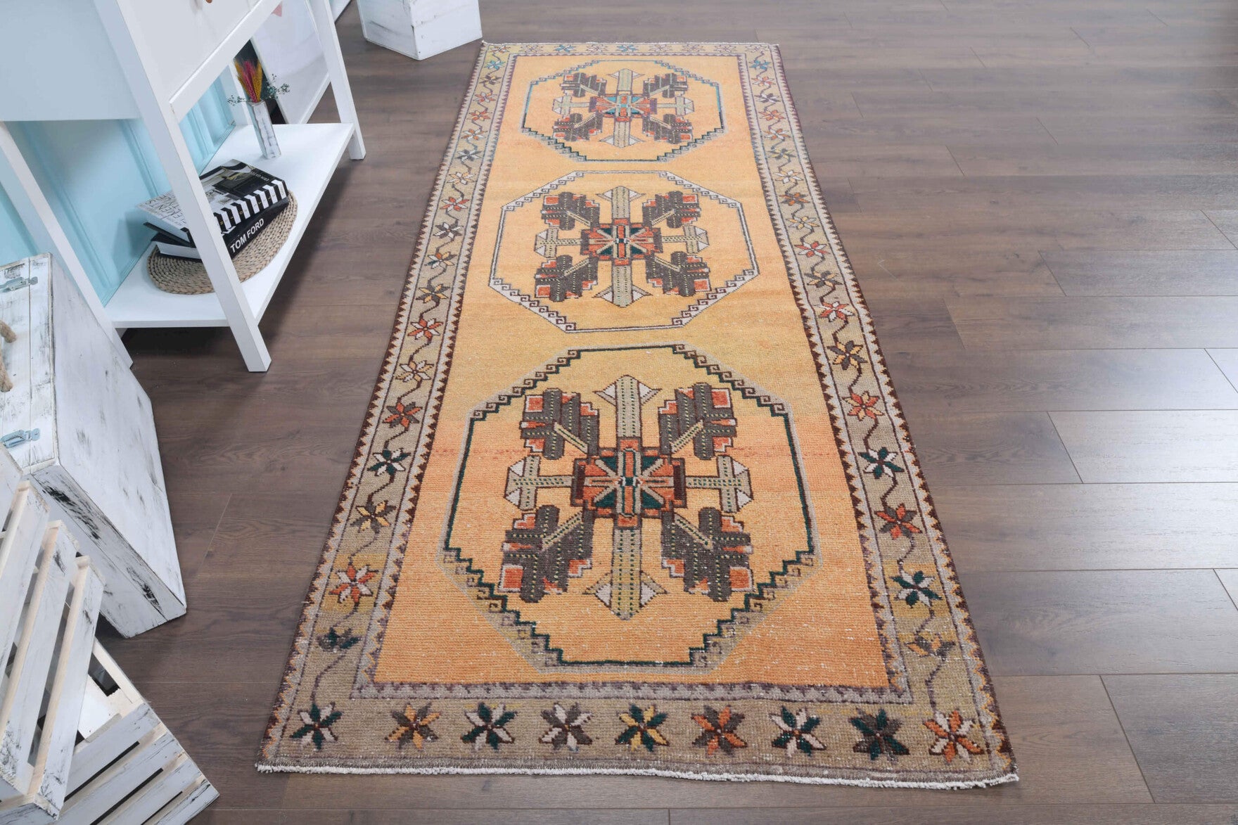 Oushak Vintage Runner Rug
