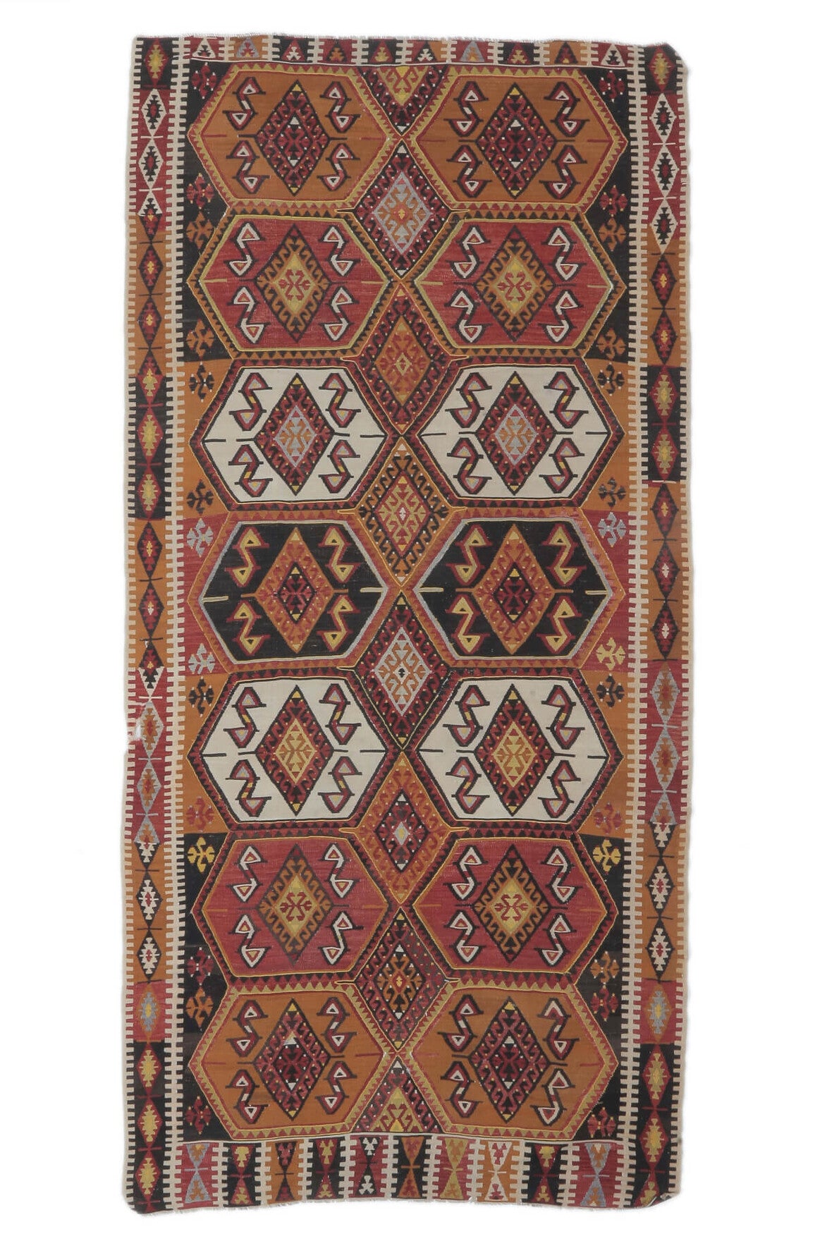 5x10 Vintage Turkish Malatya Kilim Rug