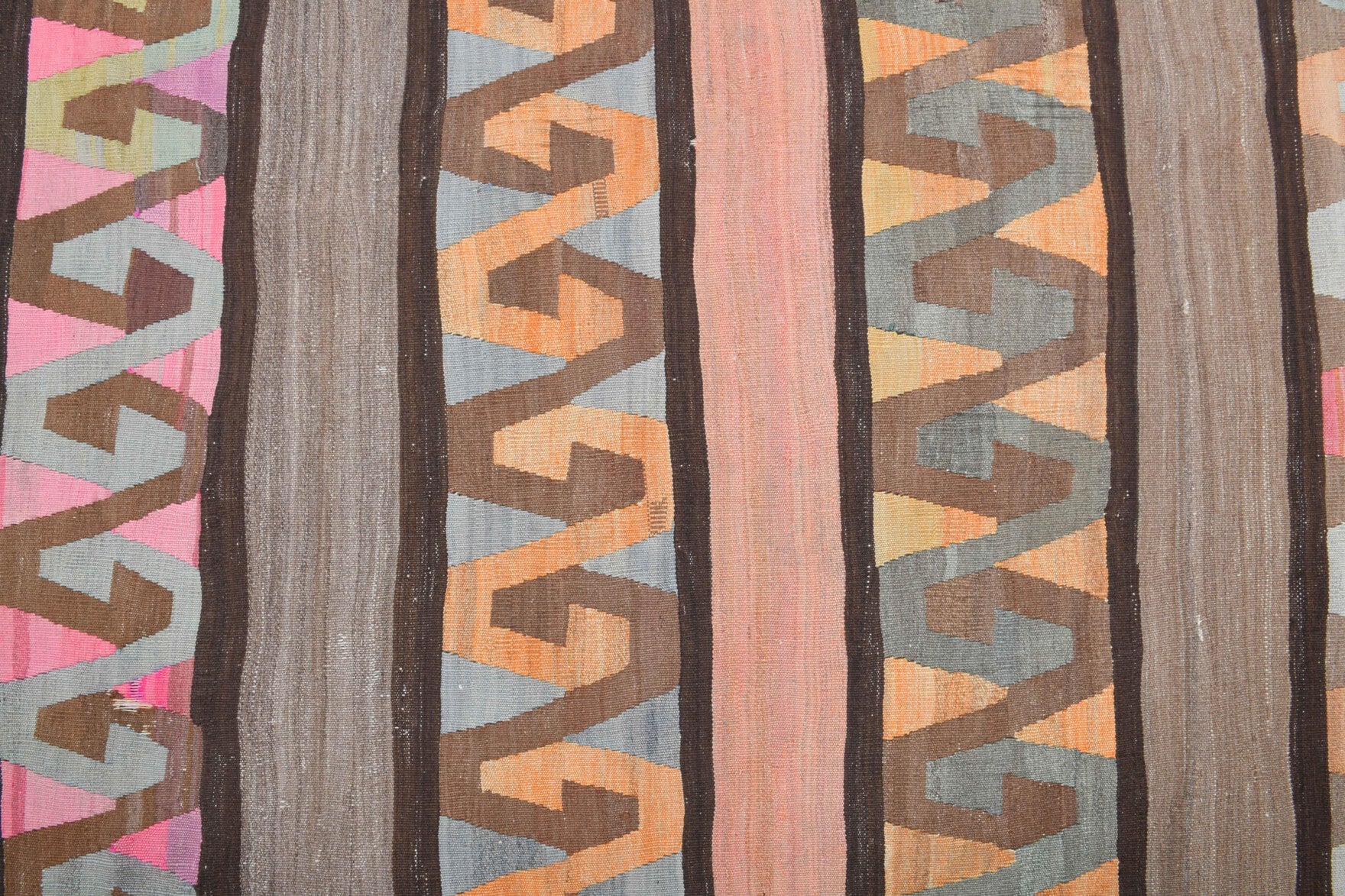 Pelagothea runner: 1960s handwoven flatweave Anatolian runner