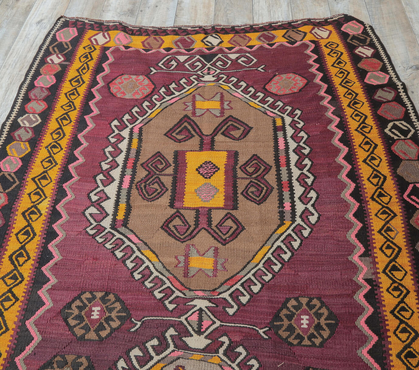 151x337 cm vintage Anatolian kilim rug – Ceydagul, flatweave, wool
