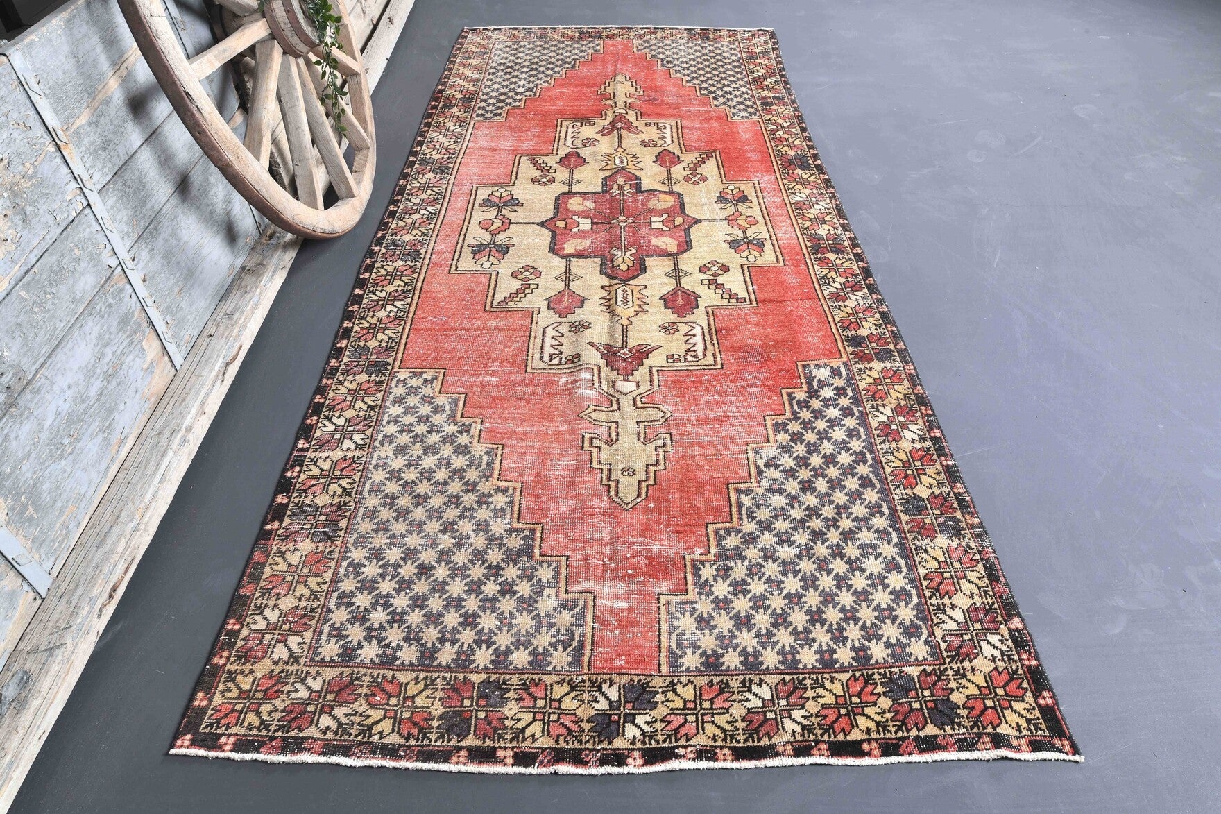 Anatolian Genuine Wide Vintage Oushak Runner