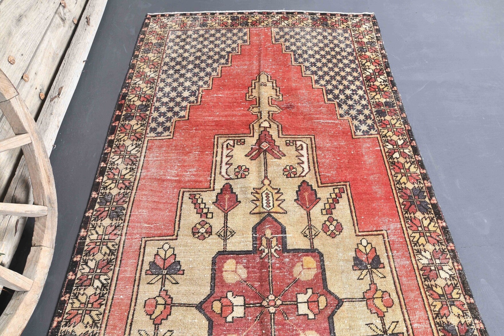 Anatolian Genuine Wide Vintage Oushak Runner
