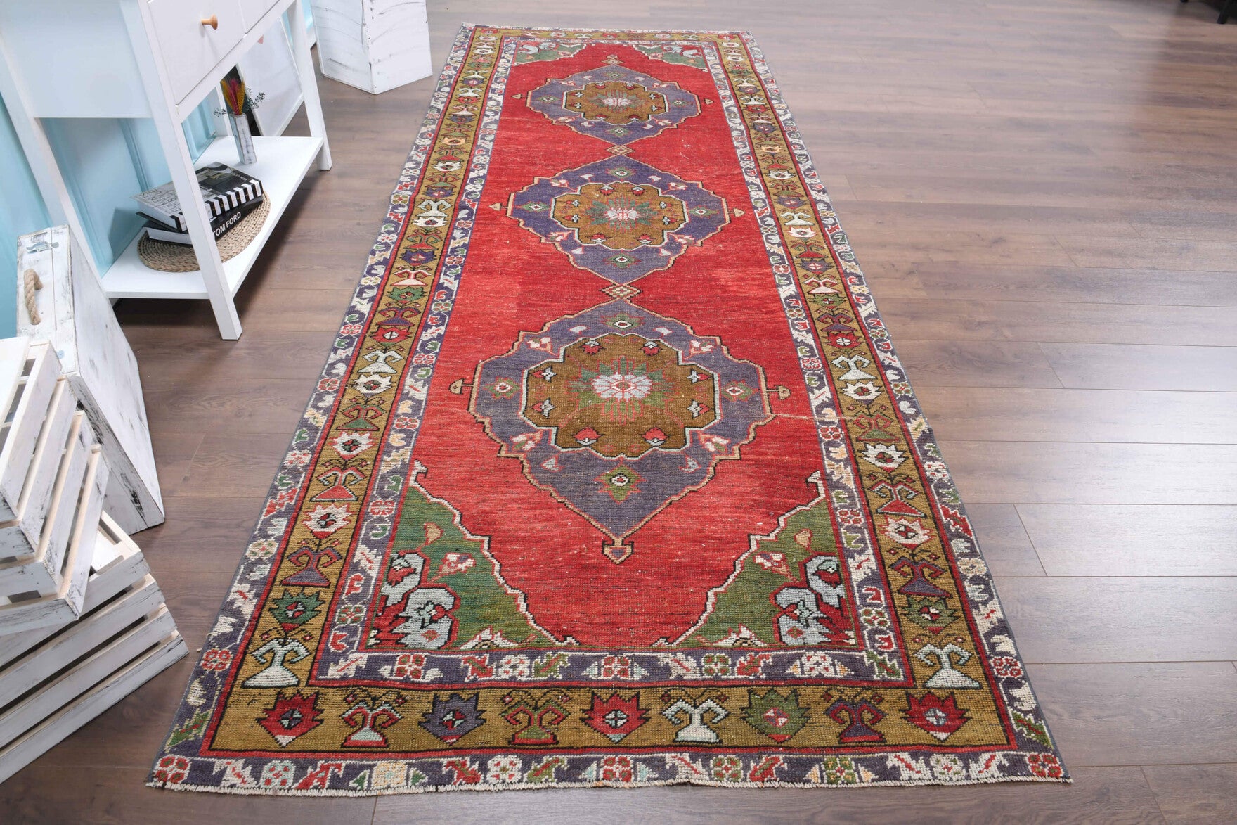 Vintage Red Runner Rug