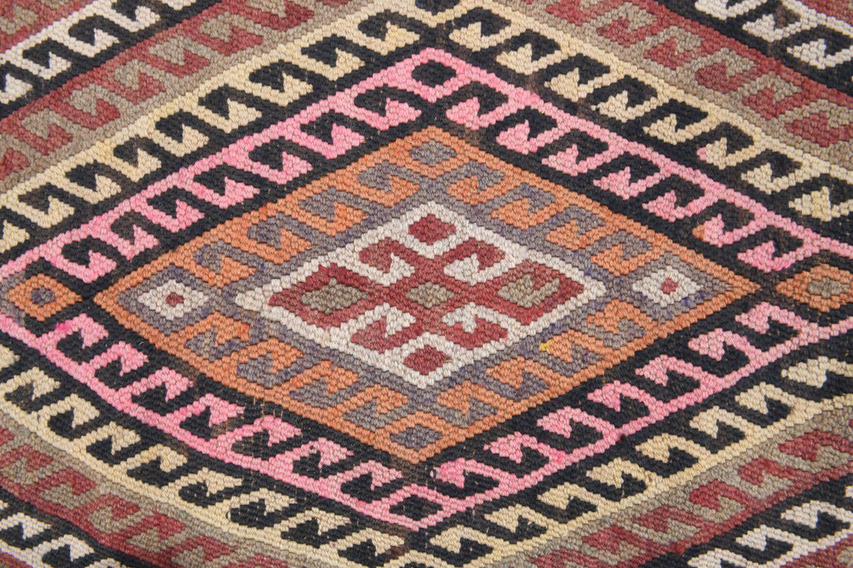 5x12 Wool Kilim Vintage Runner Rug