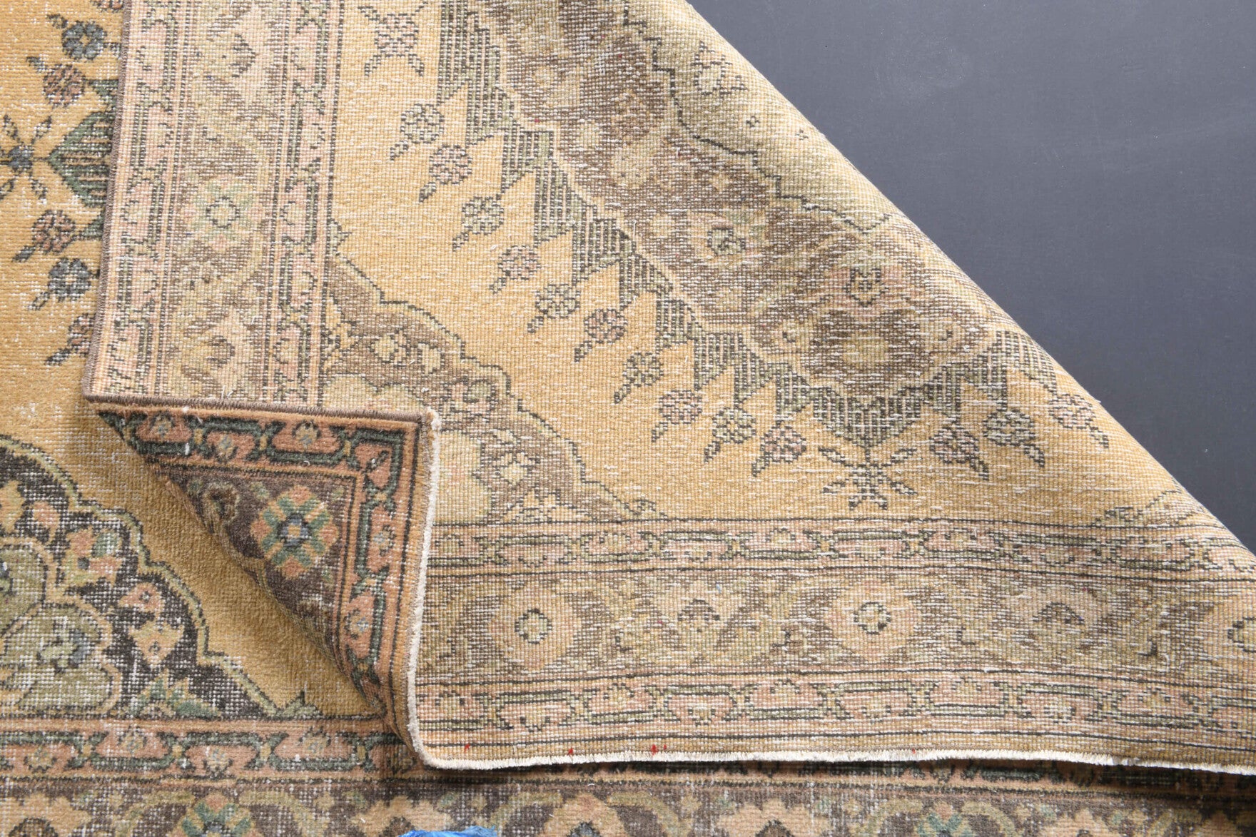 140x390 cm vintage Anatolian runner rug – Filizpezir, low pile, wool