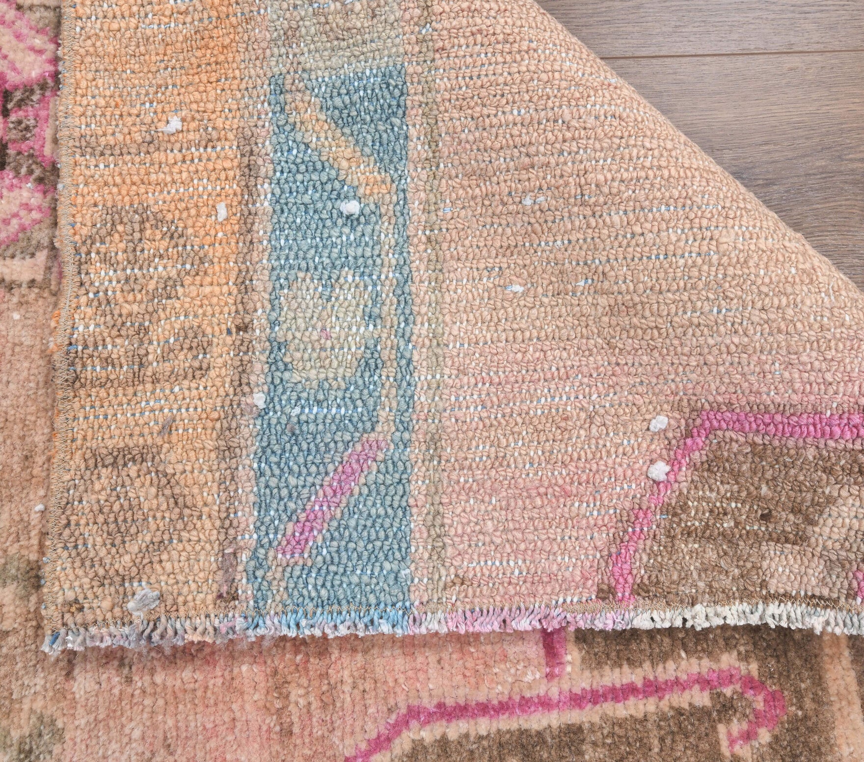 Authentic Anatolian vintage area rug (1970s) with ikat design – one-of-a-kind at Fame Rugs