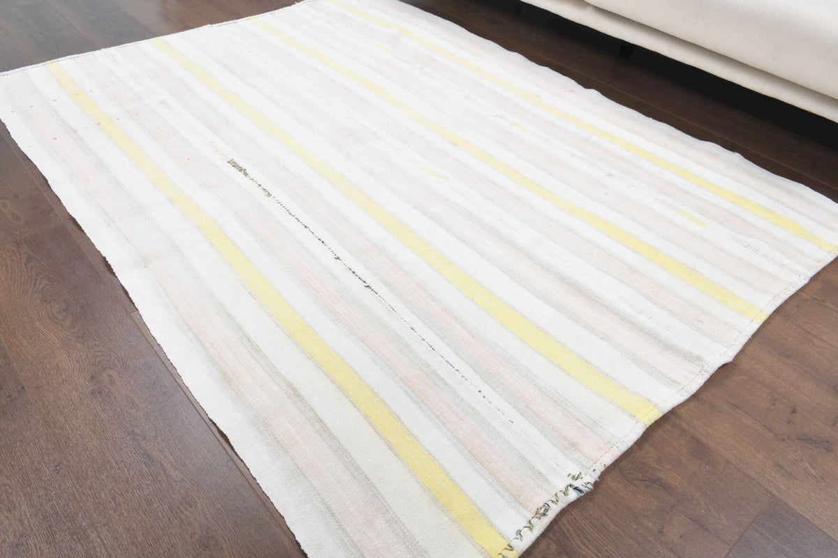 5x6 Handmade Vintage Area Rug