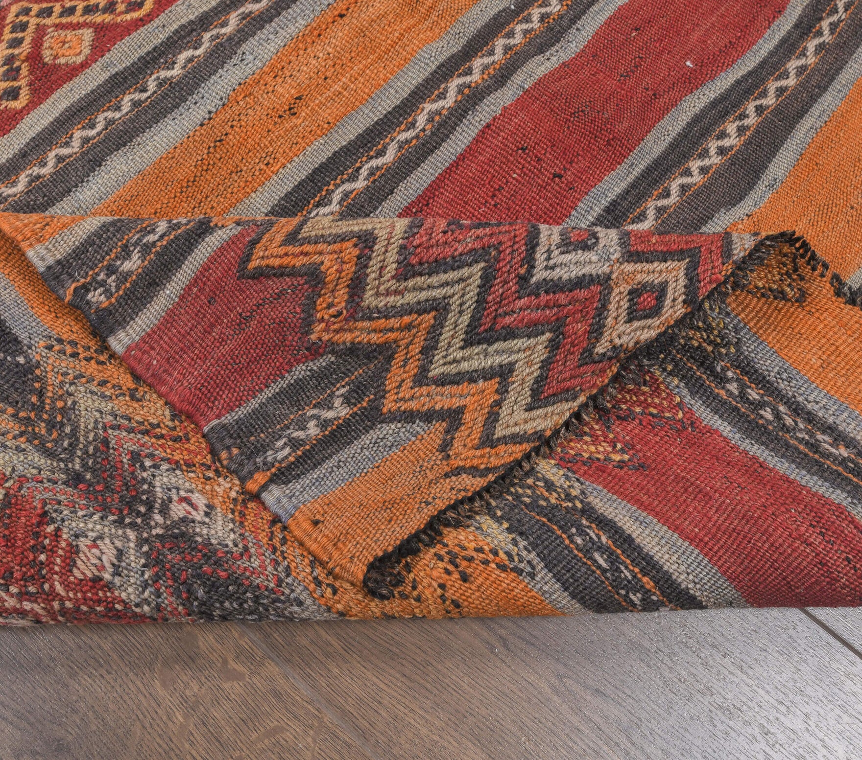 One-of-a-kind 1960s Anatolian vintage kilim rug in wool, 4'8" x 6'3"