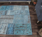 One-of-a-kind 1970s Anatolian vintage patchwork area rug in wool, 5' x 6'9"