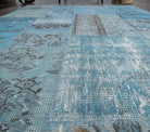 152x206 cm vintage patchwork Anatolian area rug – Hipponoe, low pile, wool