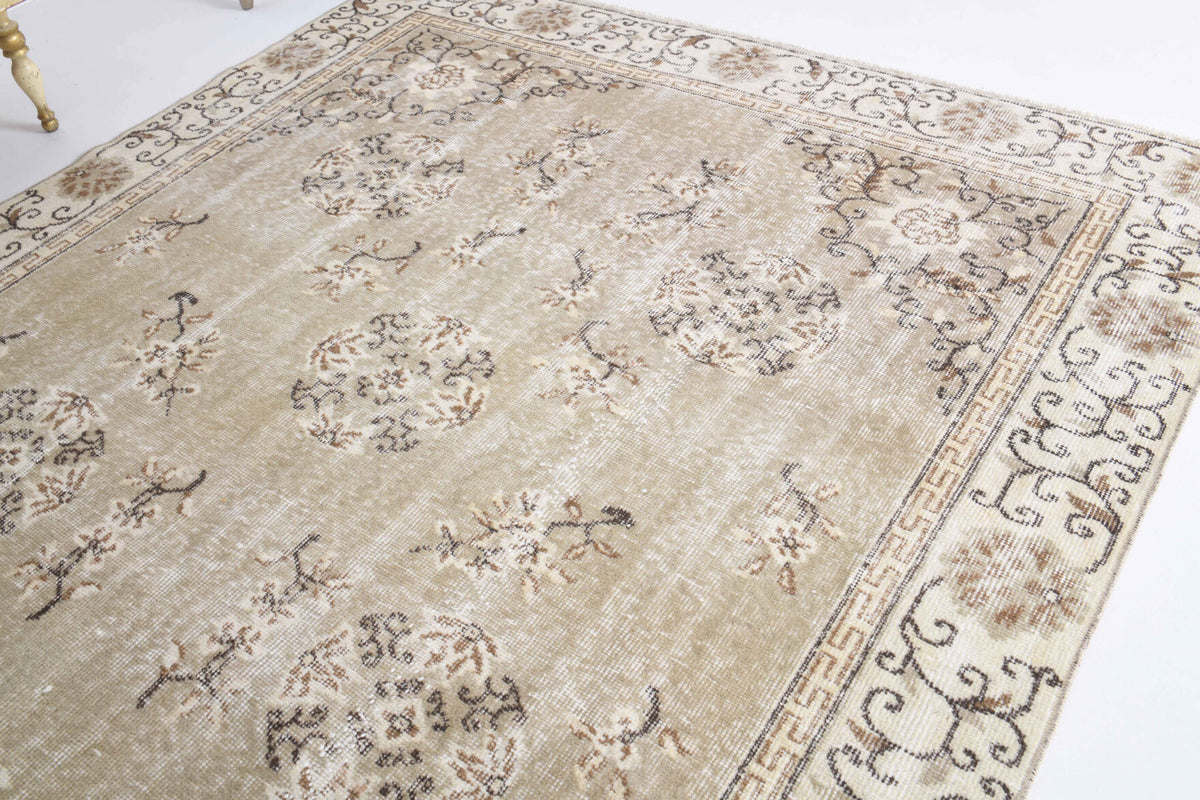 160x255 cm vintage Anatolian area rug – Gumusluk, low pile, wool