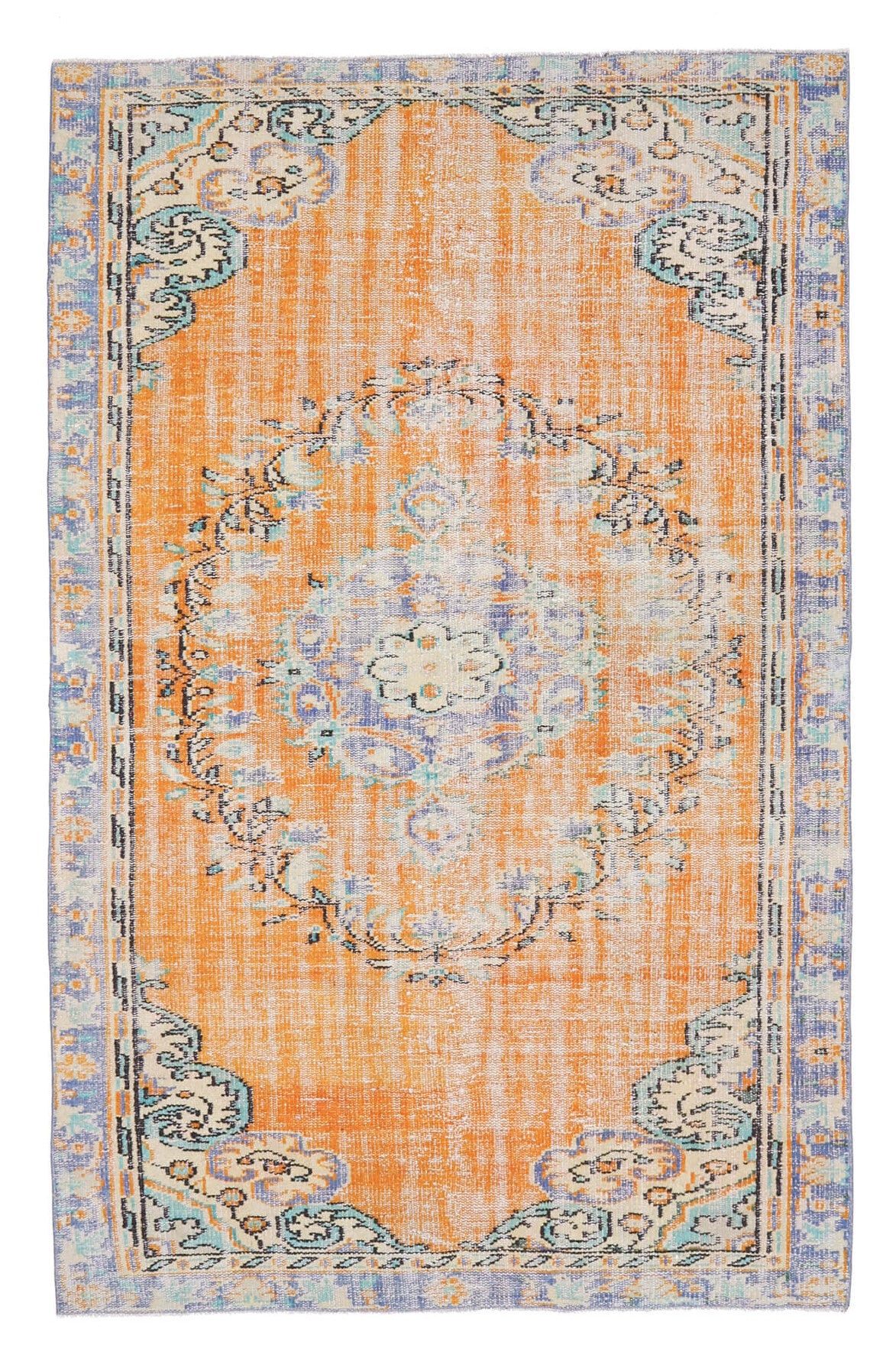 5x8 Handmade Vintage Area Anatolian Rug