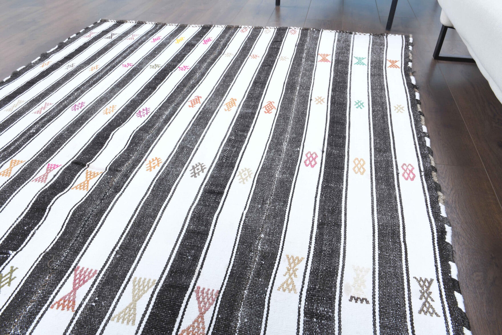 160x236 cm vintage Anatolian kilim rug – Eleuthephyllis, flatweave, wool