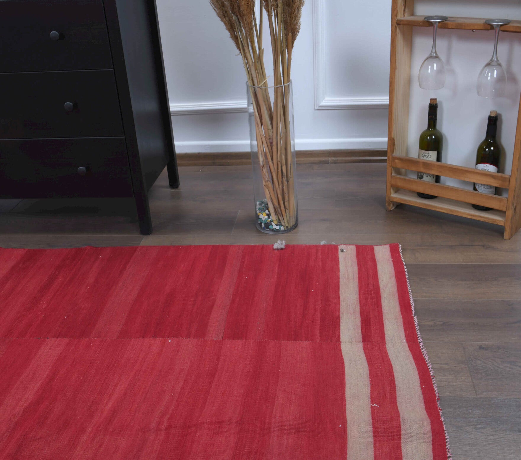 Handwoven flatweave wool kilim from Anatolia, Turkey – 5x8 Handmade Vintage Area Kilim Rug 5'2" x 8'4"