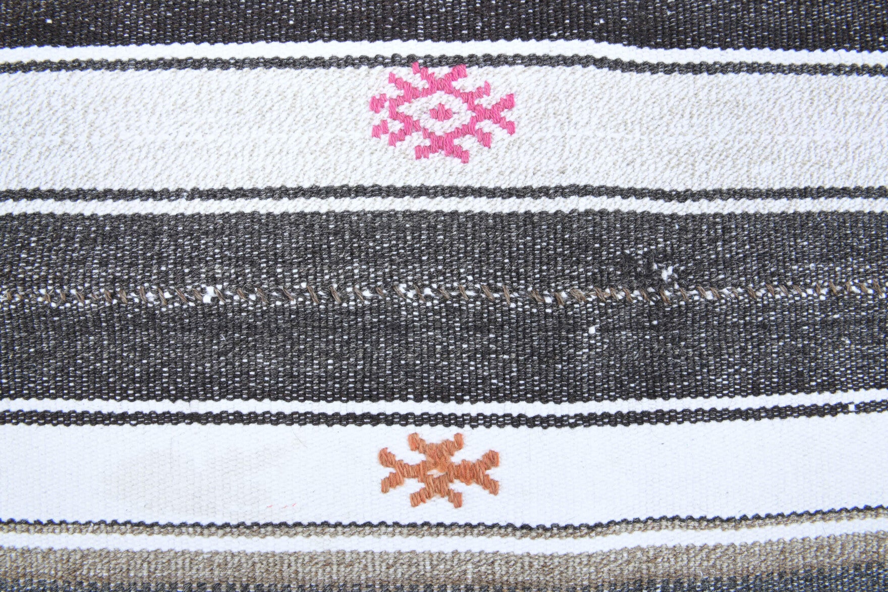 Handwoven flatweave wool kilim from Anatolia, Turkey – 5x8 Handmade Vintage Area Rug 5'1" x 7'11"