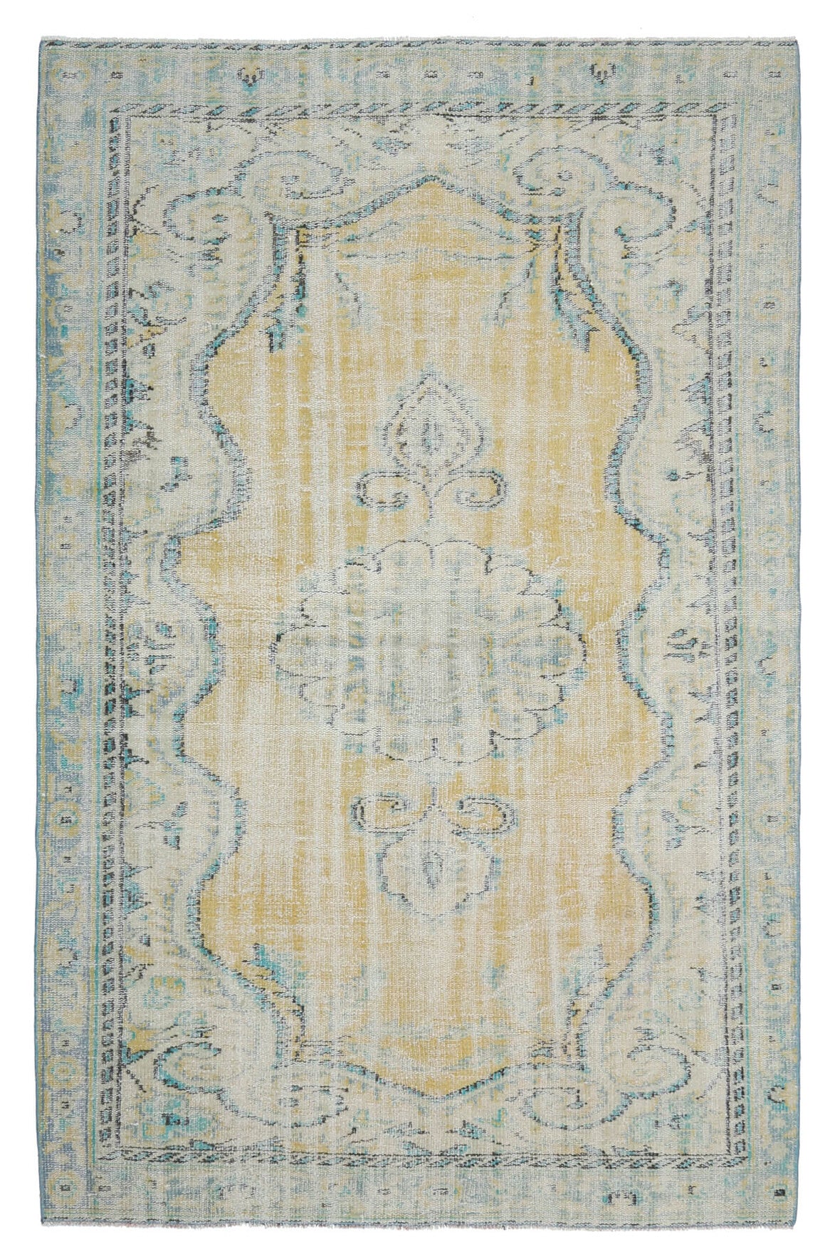 5x8 Handmade Antique Area Anatolian Rug