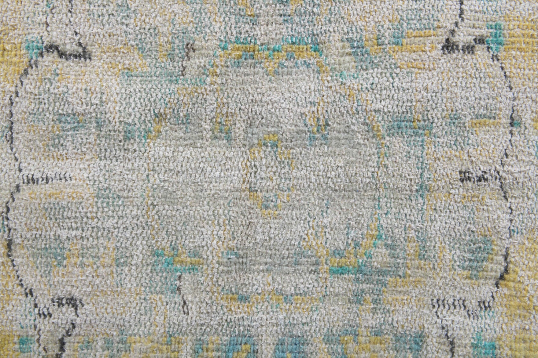 One-of-a-kind 1940s Anatolian antique washed vintage area rug in wool, 5' x 8'1"