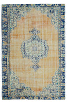 5x8 Handmade Vintage Anatolian Area Rug
