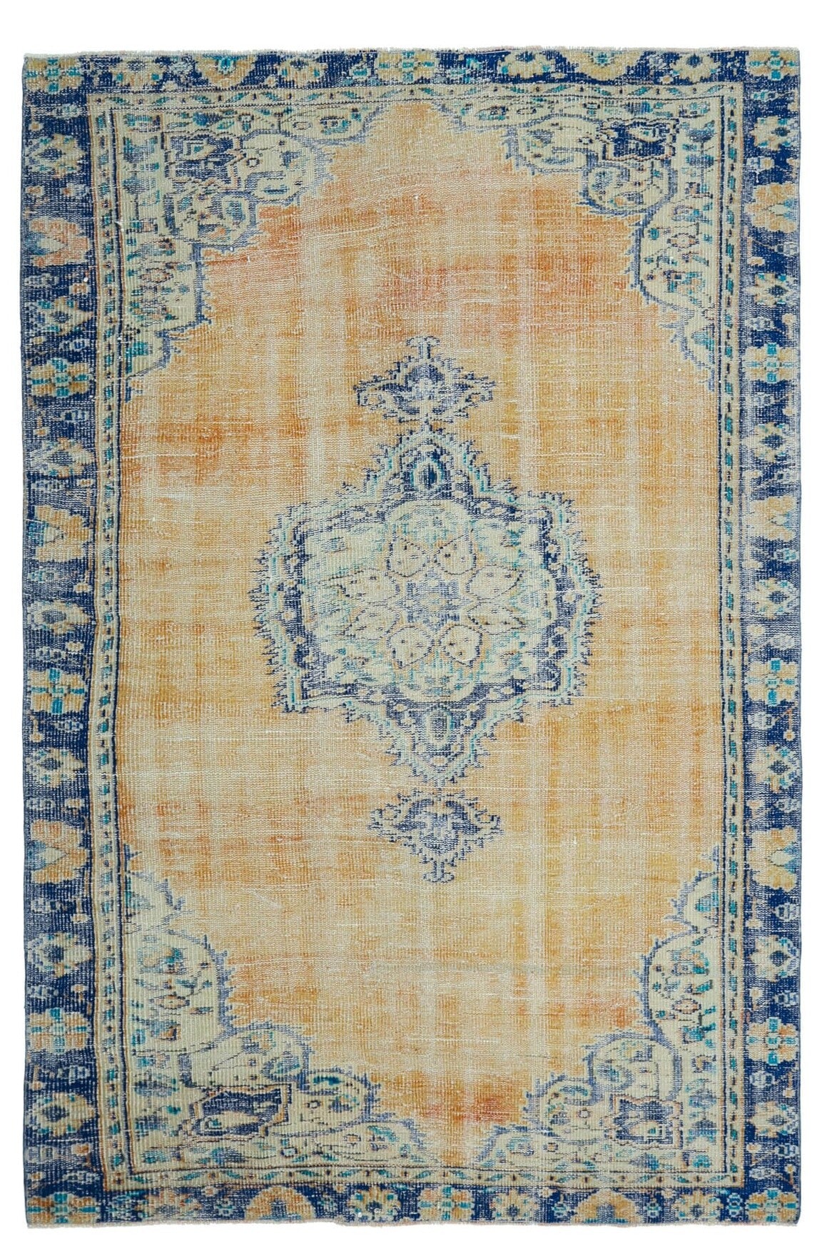 5x8 Handmade Vintage Anatolian Area Rug