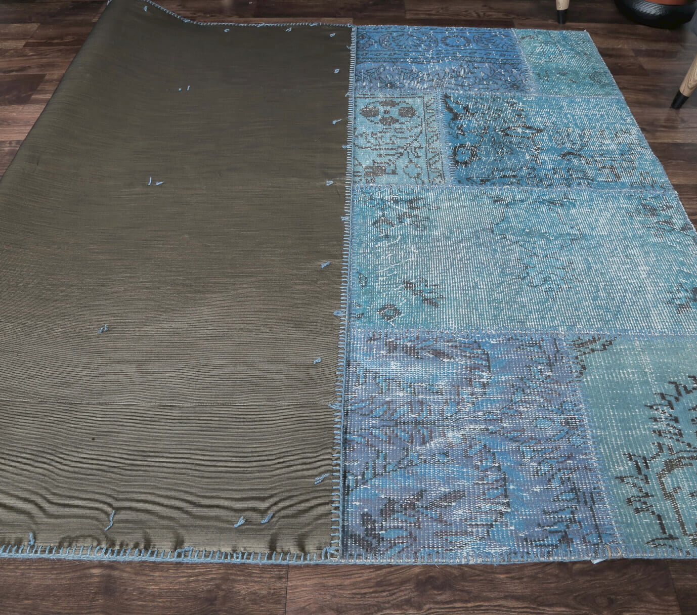 Authentic Anatolian vintage patchwork area rug (1970s) – one-of-a-kind at Fame Rugs