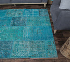5x8 Vintage Handmade Pastel Area Rug